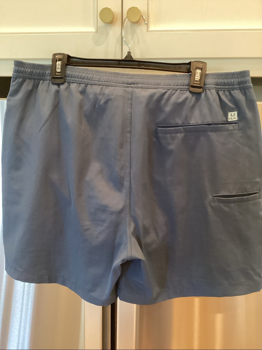 Huk Navy Shorts with Light Blue Drawstring - Picture 2 of 6